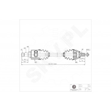 Cardan Arbre de Transmission Avant Gauche Pour Ford Galaxy Mondeo IV 1641301