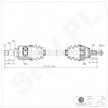 Cardan Arbre de Transmission Avant Gauche Pour Ford Galaxy Mondeo IV 1641301