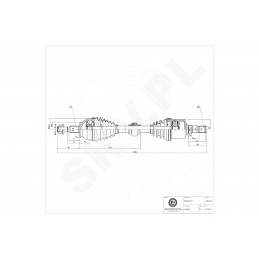 Cardan Arbre de Transmission Avant Gauche Pour Ford C-Max II Focus III 1746980