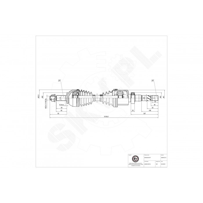 Cardan Arbre de Transmission Avant Droit Pour Renault Opel Fiat Nissan 4422670