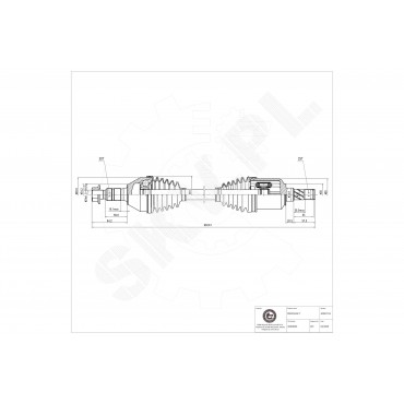 Cardan Arbre de Transmission Avant Droit Pour Fiat Croma 46308234 51739262