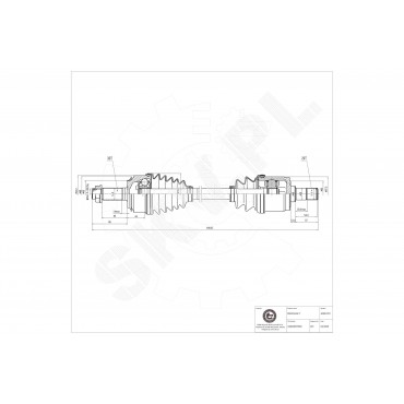 Cardan Arbre de Transmission Avant Gauche Pour Honda CR-V III 44306SWY020