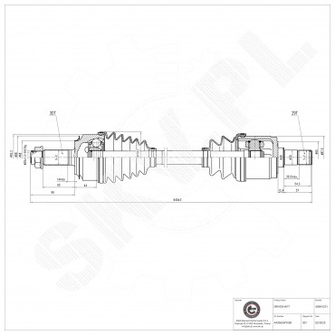 Cardan Arbre de Transmission Avant Gauche Pour Honda CR-V III 44306SWY020