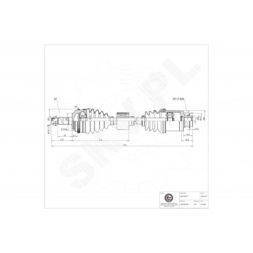 Cardan Arbre de Transmission Avant Gauche Pour Honda HR-V 44306S2H951