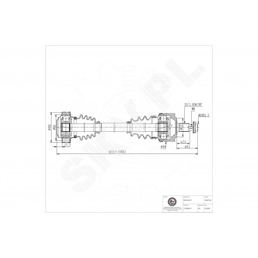 Cardan Arbre de Transmission Arrière Pour Mercedes-Benz 124 Classe E 1243502910