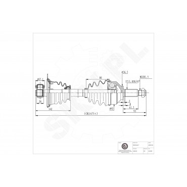 Cardan Arbre de Transmission Avant Gauche Pour Renault Opel Vauxhall 8200485589
