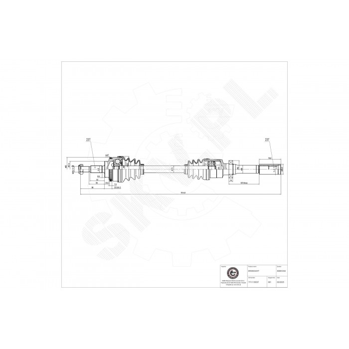 Cardan Arbre de Transmission Avant Droit Pour Renault Megane I Scenic 7711135237