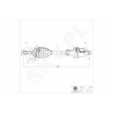 Cardan Arbre de Transmission Avant Droit Pour Renault Clio II Kangoo 7700106018