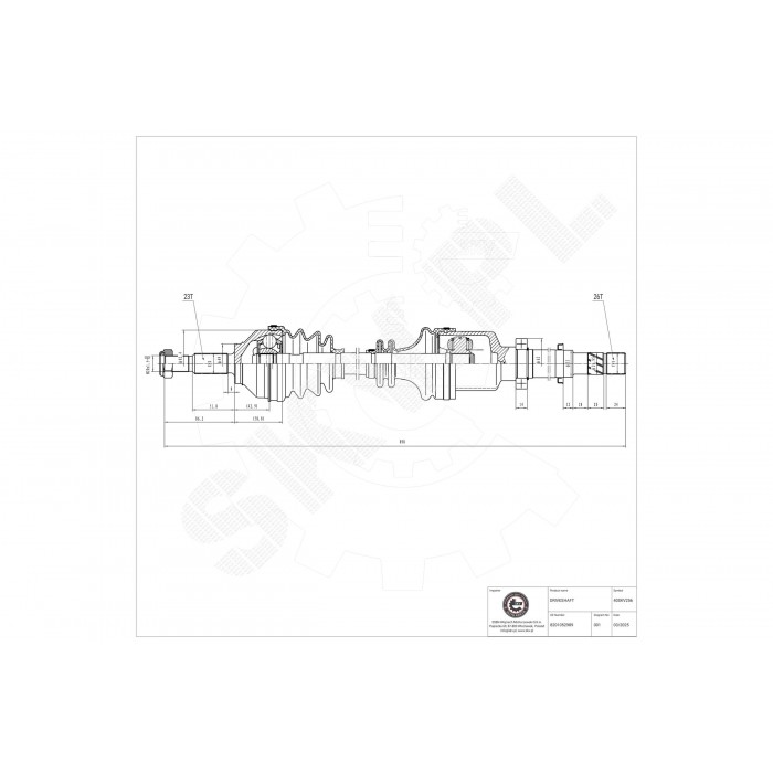 Cardan Arbre de Transmission Avant Droit Pour Renault Clio II III Logan Modus