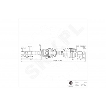 Cardan Arbre de Transmission Avant Droit Pour Renault Laguna III 8200659627