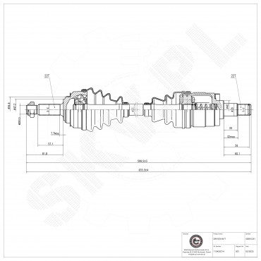 Cardan Arbre de Transmission Avant Gauche Pour VW Caddy II Skoda Favorit