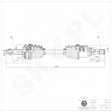 Cardan Arbre de Transmission Avant Gauche Pour Toyota Yaris 43420-0D160