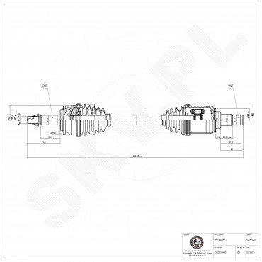 Cardan Arbre de Transmission Avant Gauche Pour Toyota Avensis 4342005440