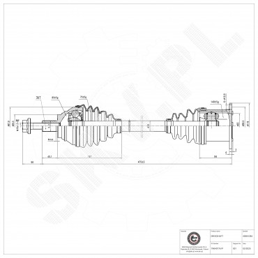 Cardan Arbre de Transmission Avant Gauche Pour VW CC Passat Sharan Touran Seat