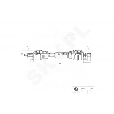 Cardan Arbre de Transmission Avant Gauche Pour Volvo XC60 30783068 31325573