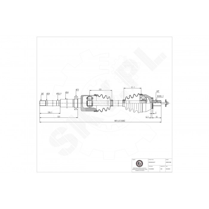 Cardan Arbre de Transmission Avant Droit Pour Volvo V60 II V90 XC60 36012827