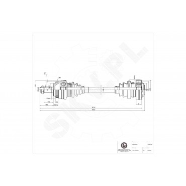 Cardan Arbre de Transmission Arrière Droit Pour BMW Série 3 E46 33211229496