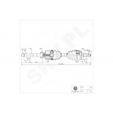 Cardan Arbre de Transmission Avant Droit Pour Peugeot 307 Citroën C4 3273CZ