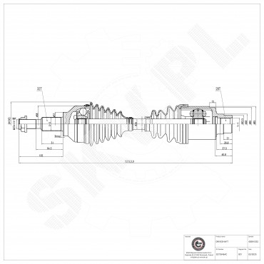 Cardan Arbre de Transmission Avant Droit Pour Fiat Chrysler Dodge K05273546AD