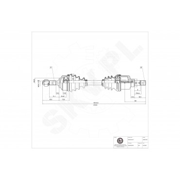 Cardan Arbre de Transmission Avant Gauche Pour Peugeot Renault Citroën 3272ER