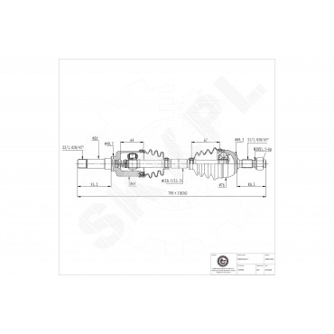 Cardan Arbre de Transmission Avant Droit Pour Peugeot 106 Citroën AX Saxo