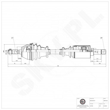 Cardan Arbre de Transmission Avant Gauche Pour Peugeot 205 Citroën C15 Visa