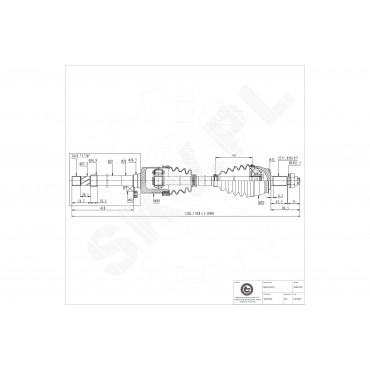 Cardan Arbre de Transmission Avant Droit Pour Fiat Stilo 46307863 46307909