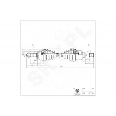 Cardan Arbre de Transmission Avant Gauche Pour Ford Mondeo III 1S713B437AD