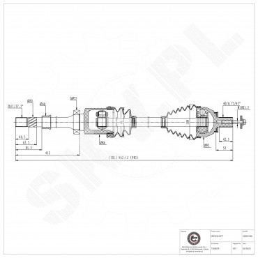Cardan Arbre de Transmission Avant Droit Pour Ford Galaxy Mondeo IV 1512662