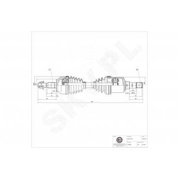 Cardan Arbre de Transmission Avant Gauche Pour Ford C-Max II Focus III 1761350