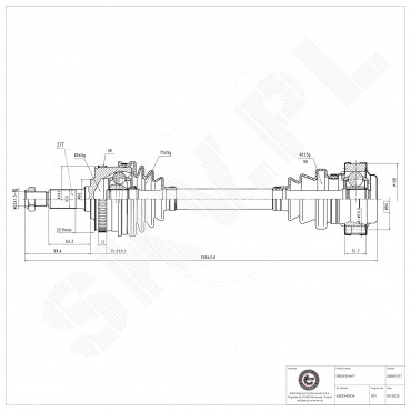 Cardan Arbre de Transmission Avant Pour Mercedes-Benz Classe V Vito A6383341634