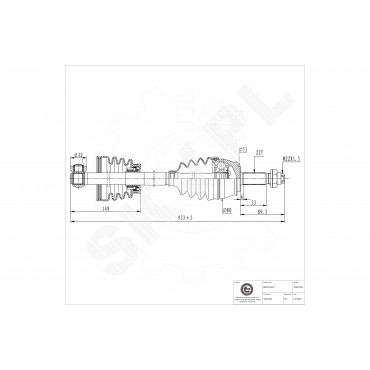 Cardan Arbre de Transmission Avant Droit Pour Fiat Doblo 46307622 46307988