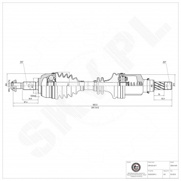 Cardan Arbre de Transmission Avant Gauche Pour Renault 7711497229 8200330413