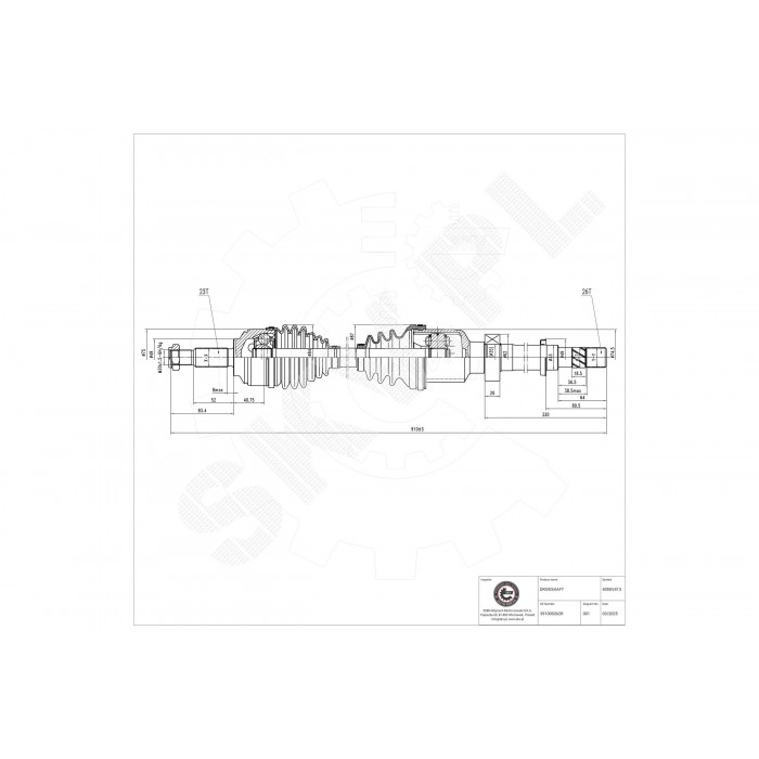 Cardan Arbre de Transmission Avant Droit Pour Renault Clio IV Dacia Logan II