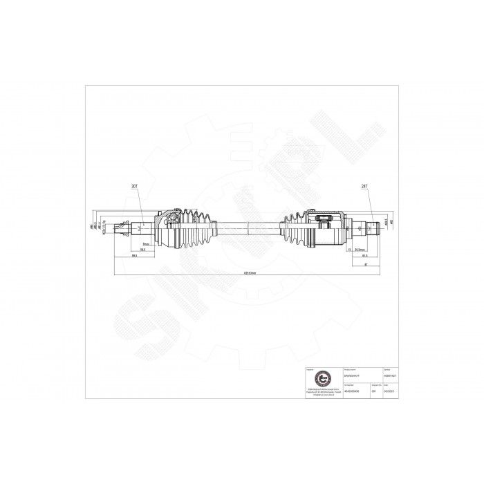 Cardan Arbre de Transmission Avant Gauche Pour Toyota Avensis 4342005430