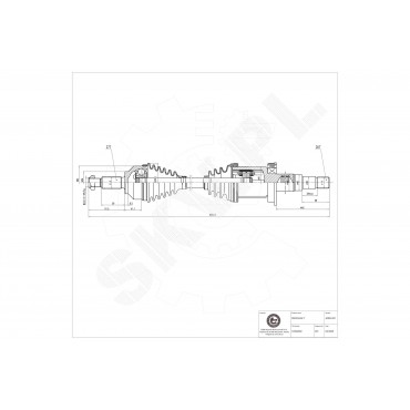 Cardan Arbre de Transmission Avant Droit Pour Jaguar X-Type C2S51198 C2S6659