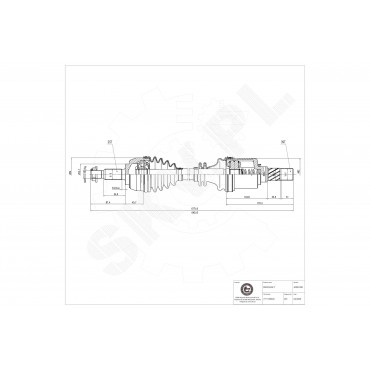 Cardan Arbre de Transmission Avant Gauche Pour Renault 7711135420 8200198016