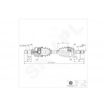 Cardan Arbre de Transmission Avant Gauche Pour Peugeot 207 Citroën DS3 3272KW