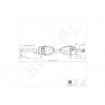 Cardan Arbre de Transmission Avant Droit Pour Peugeot Citroën C4 DS4 DS 3273.NH
