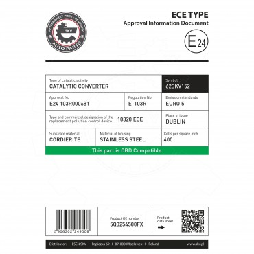 Catalyseur Pour VW Golf VII Audi A3 Seat Leon Skoda 5Q0254500FX 5Q0254502X