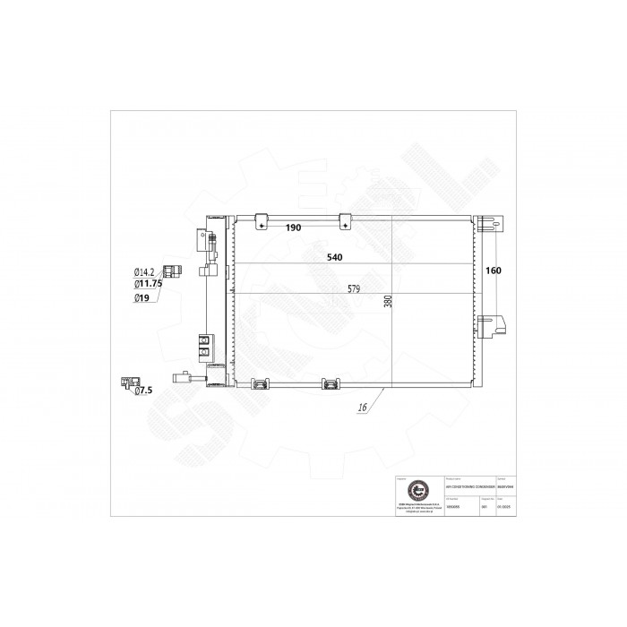 Condenseur de Clim Pour Opel Astra G Zafira A 9119176 9131830 931170608 93170621