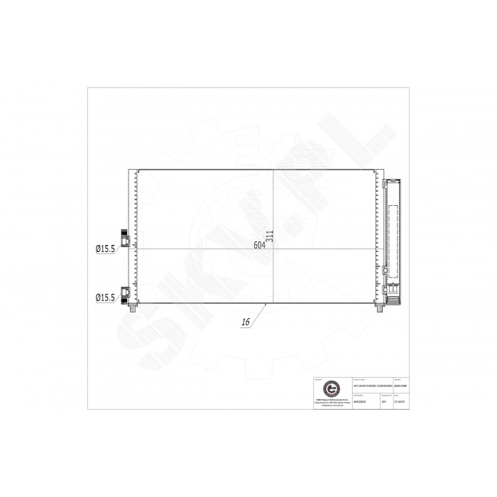 Condenseur de Clim Pour Fiat Doblo Idea Van Punto Lancia Musa Ypsilon