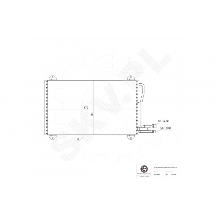 Condenseur de Clim Pour Mercedes-Benz Sprinter 5104114AA 51322357AA 9015000454