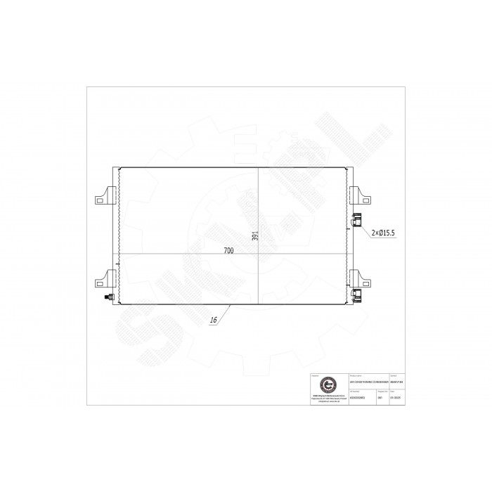 Condenseur de Clim Pour Renault Laguna II VEL Satis 82 00 332 852