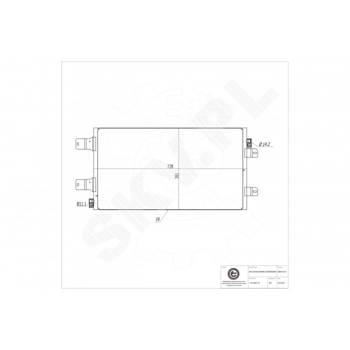 Condenseur de Clim Pour Renault Opel Nissan Interstar Vauxhall Movano A 93190132