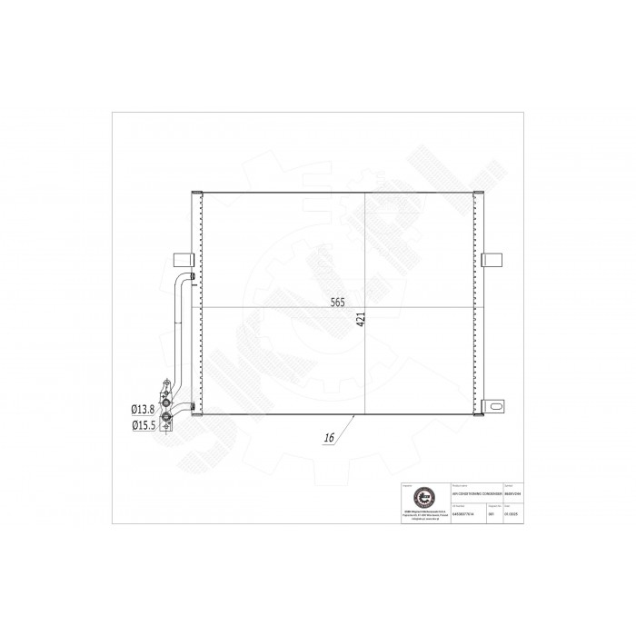 Condenseur de Clim Pour BMW Série 3 E46 Z4 E85 E86 6.914.033 6453.6.914.033