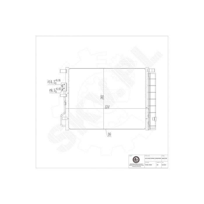 Condenseur de Clim Pour Hyundai Tucson Kia Sportage Van