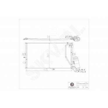 Condenseur de Clim Pour Saab 9-5 Break 12773283 12783881 32019954 50 46 990