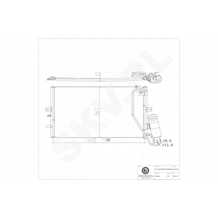 Condenseur de Clim Pour Saab 9-5 Break 12773283 12783881 32019954 50 46 990