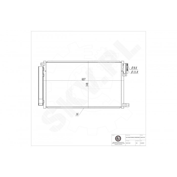 Condenseur de Clim Pour Opel Fiat Alfa Romeo Vauxhall 95510683 50540514 95514807
